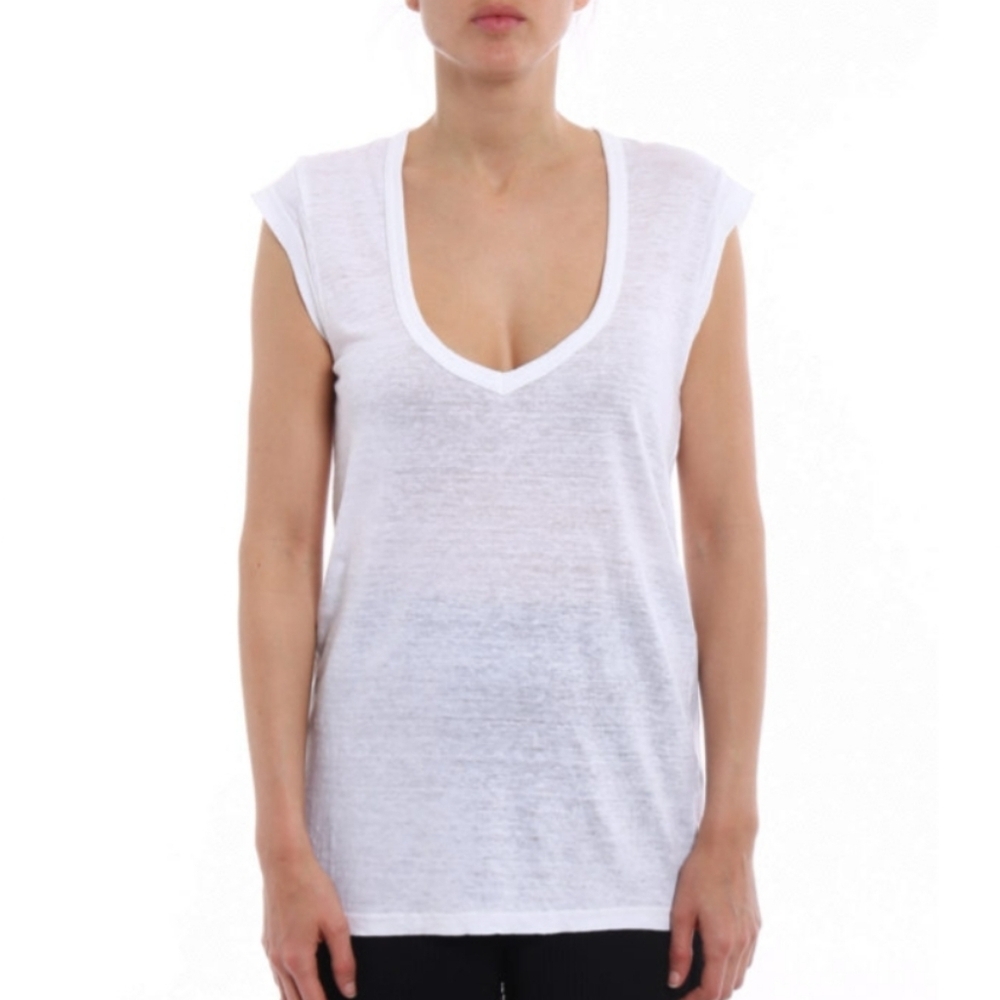 Isabel Marant Étoile "Zankou" Women's White Linen Tank Top Size XL